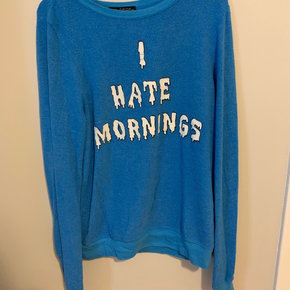 I hate mornings pullover sweatshirt - Picture 2 of 3